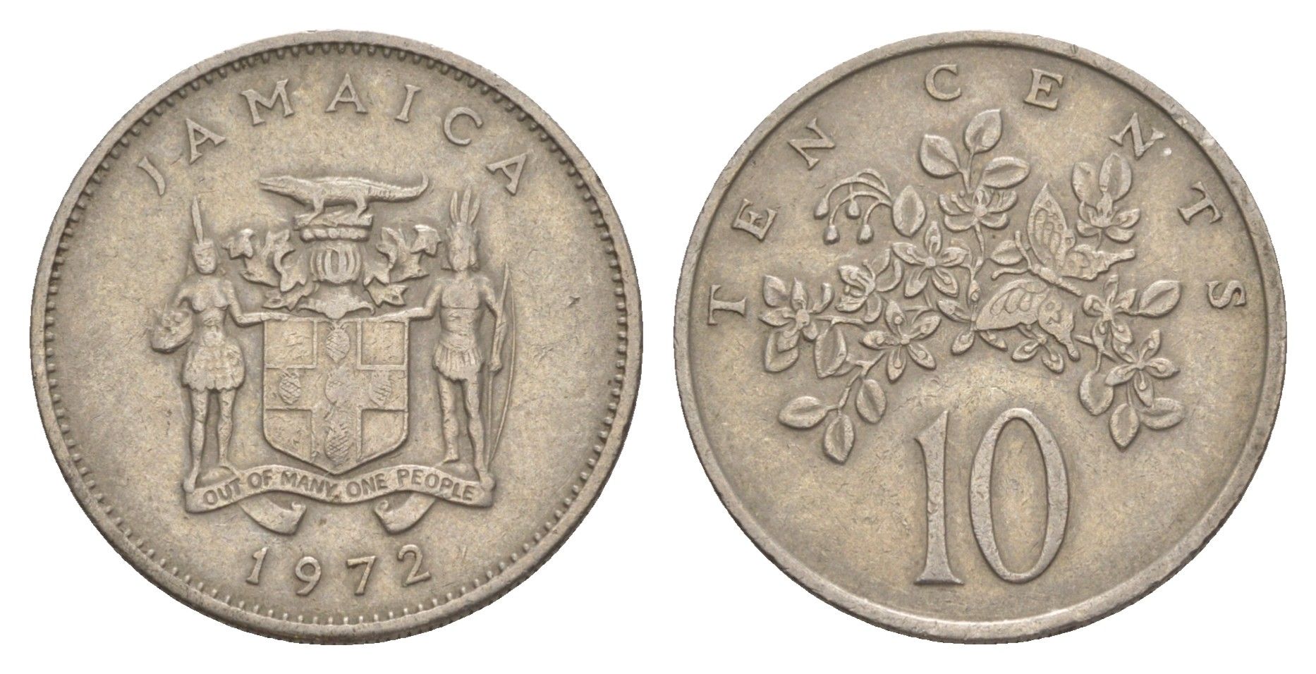 Ямайка 10 центов 1972 KM 47 медно-никель 4641-755