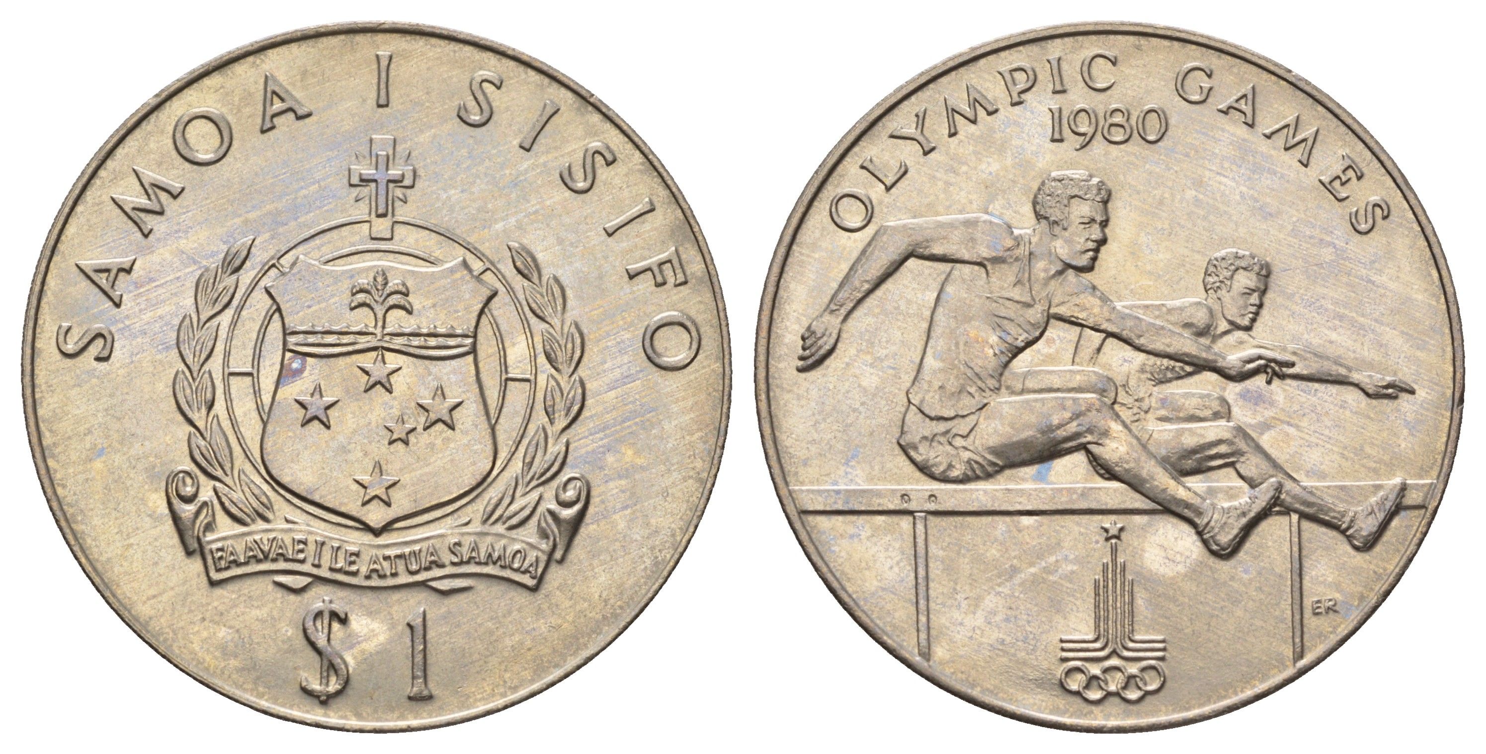 Самоа 1 тала 1980 XXII летние Олимпийские Игры, Москва 1980 KM 35 медно-никель BU 650-1825