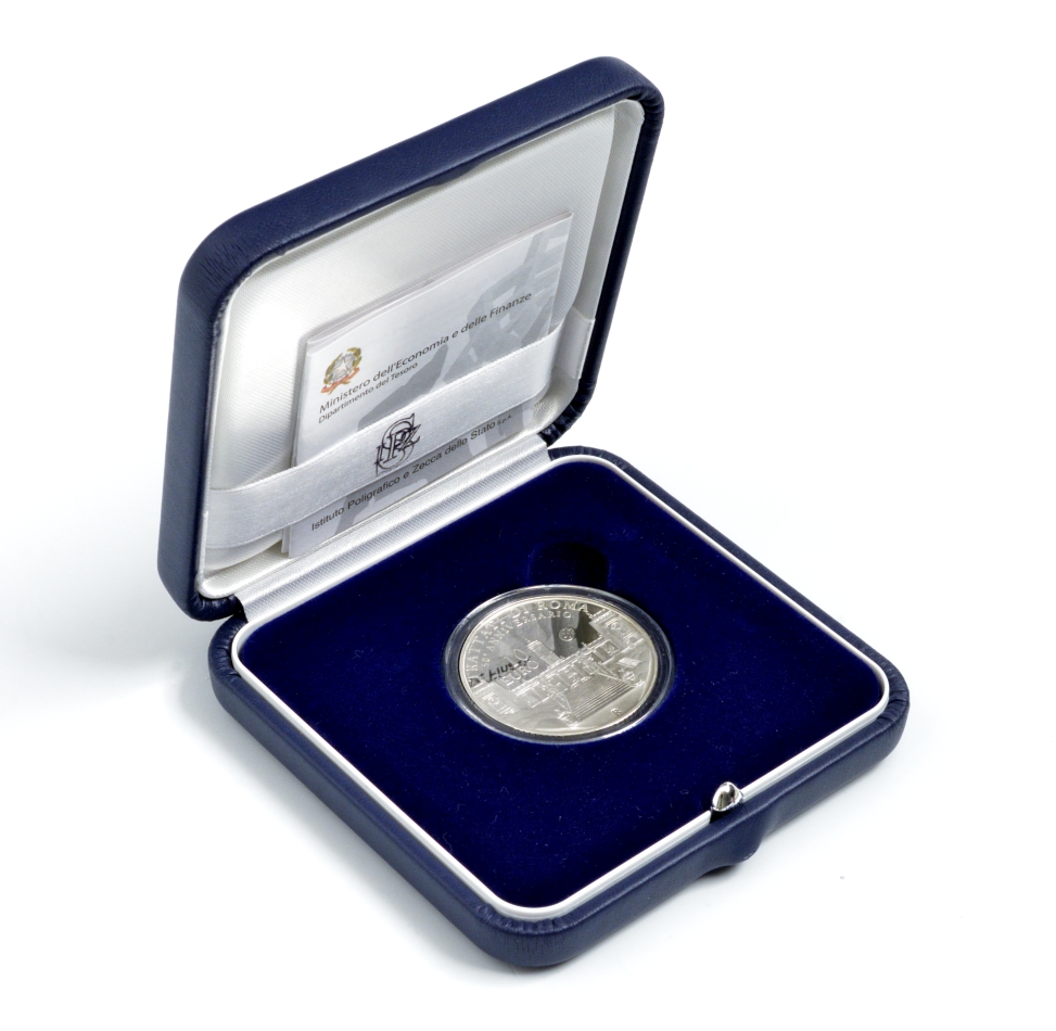 Италия 10 евро 2007 50 лет Римскому договору KM 295 серебро PROOF 2-4-2-23