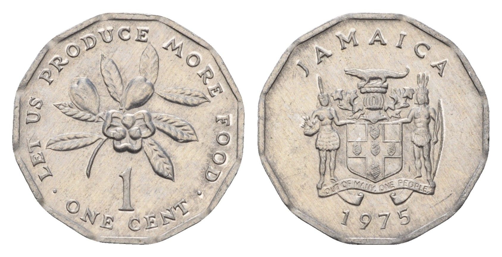 Ямайка 1 цент 1975 KM 64 алюминий UNC 4114-1033