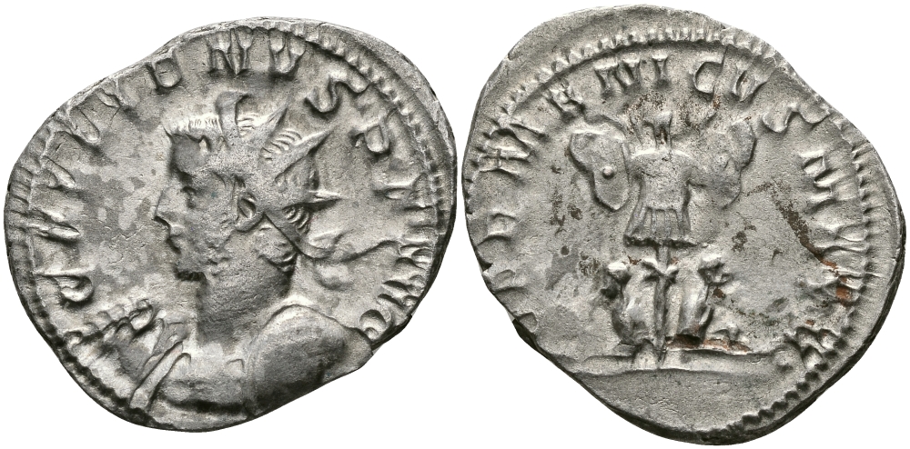 Римская Империя антониниан 258 - 259 Галлиен GERMANICVS MAX V Колония Агриппины Good Very fine RIC 18 биллон, серебрение 00-00