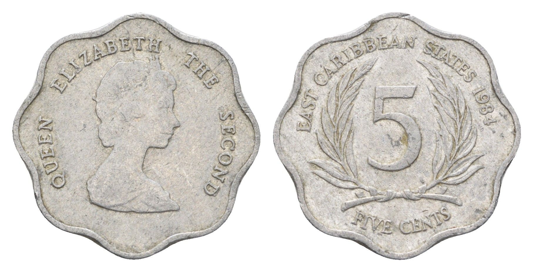 Восточные Карибы (Организация Восточно-карибских государств) 5 центов 1984 KM 12 алюминий 4663-733