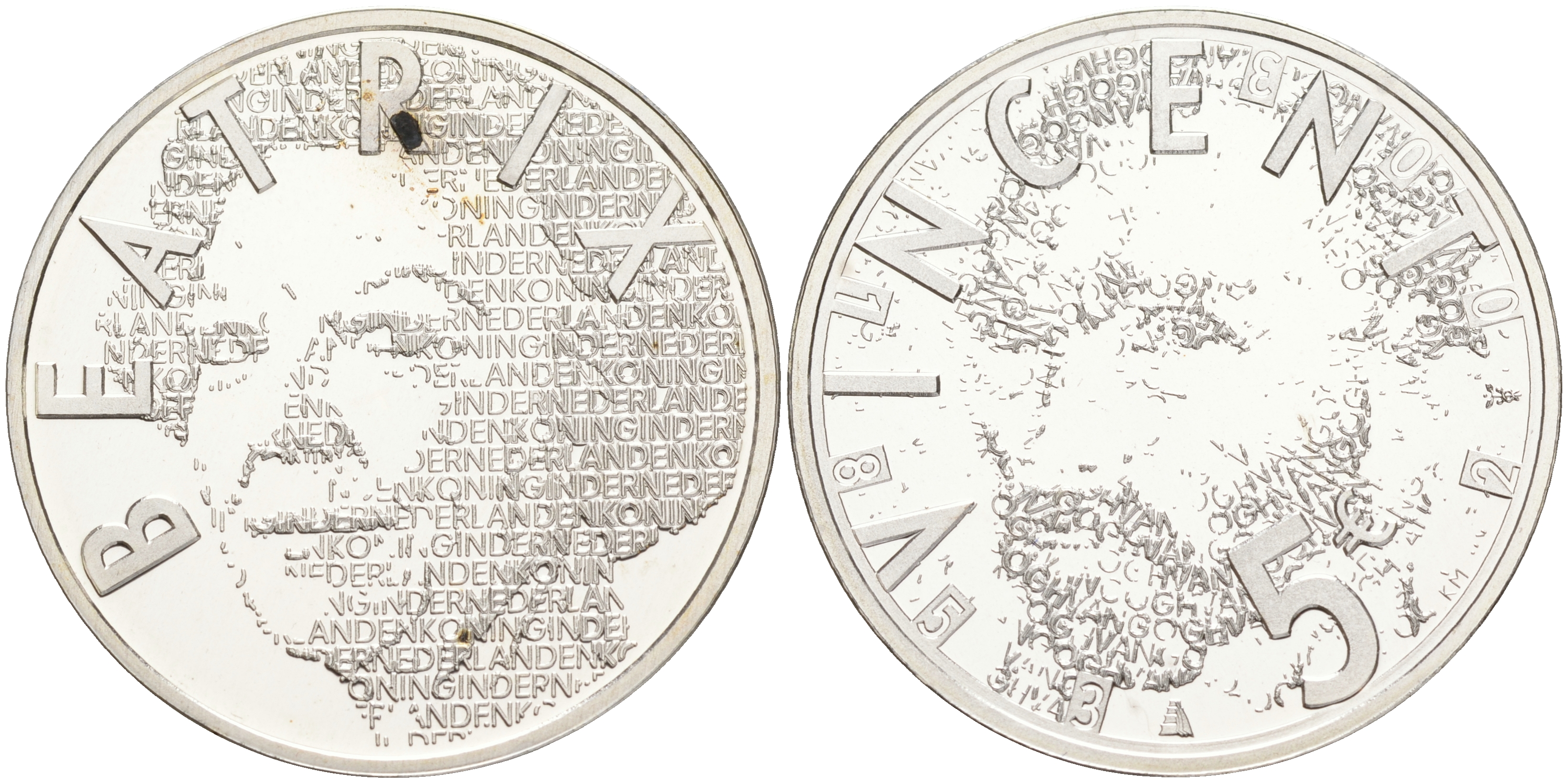 Нидерланды 5 евро 2003 150 лет со дня рождения Винсента ван Гога (1853-1890) KM 245 серебро PROOF 02-265-12