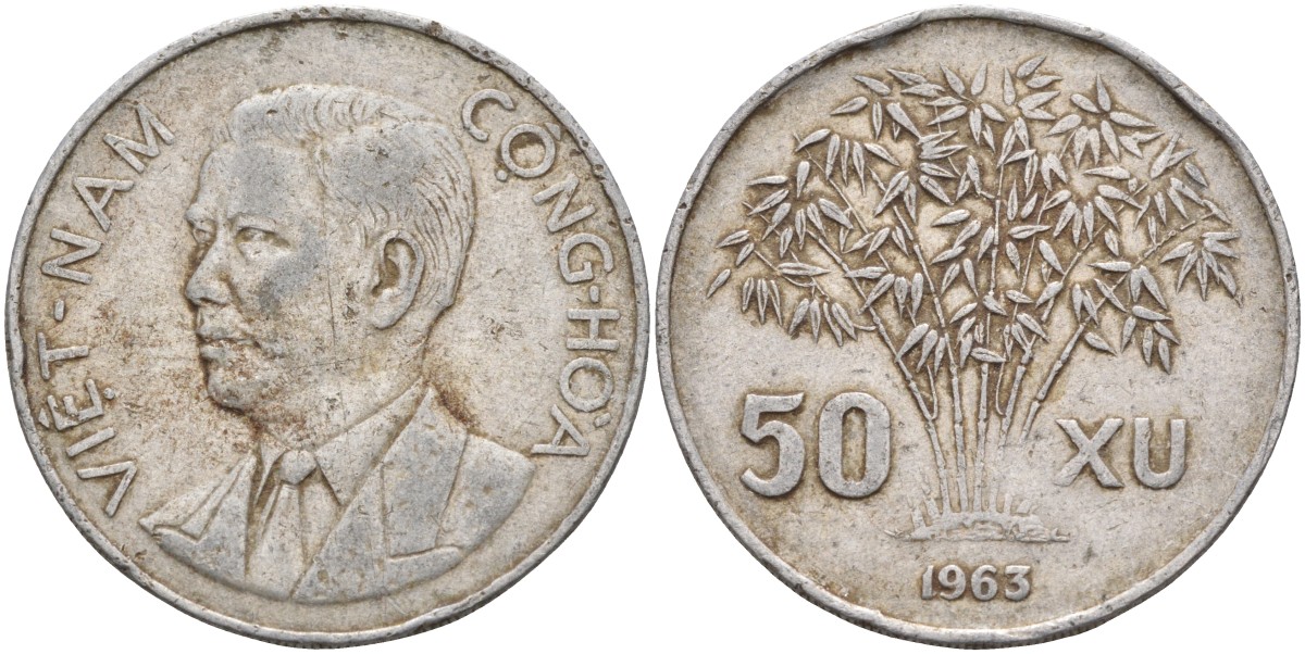 Южный Вьетнам 50 су 1963 KM 6 алюминий 4367-546