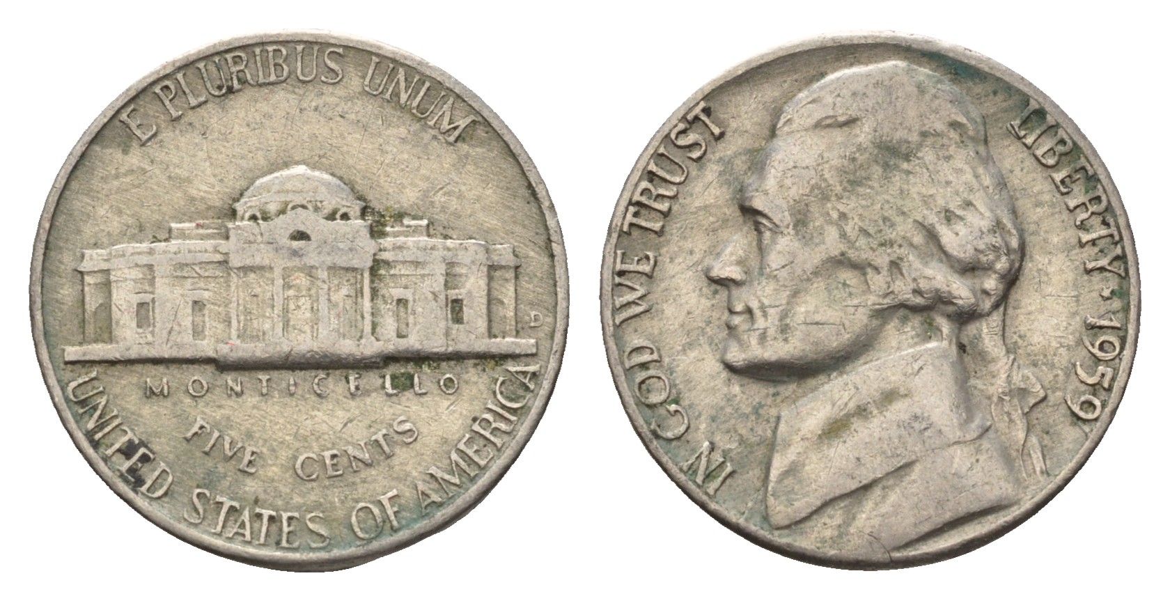 США 5 центов 1959 KM A192 медно-никель 4613-829