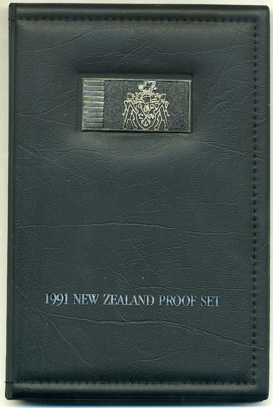 Новая Зеландия официальный набор из 7 монет 1991 в оригинальной пластиковой упаковке серебро PROOF 1-4-1-15