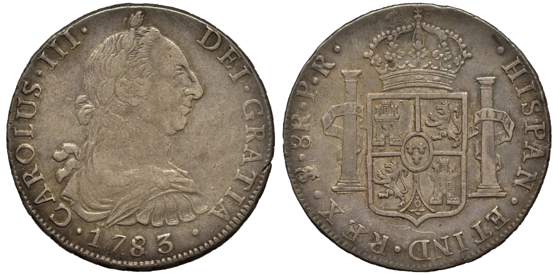 Боливия 8 реалов 1773 PR, Карл III Испанский KM 55 серебро 00-901-50