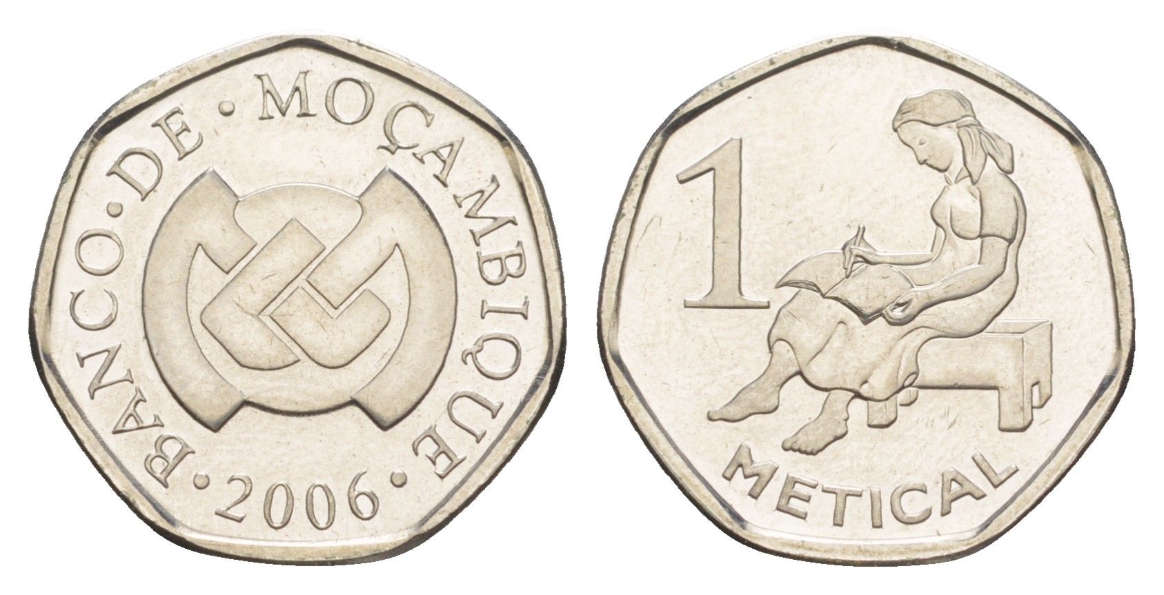 Мозамбик 1 метикал 2006 KM 137 сталь плакированная никелем UNC 4644-831