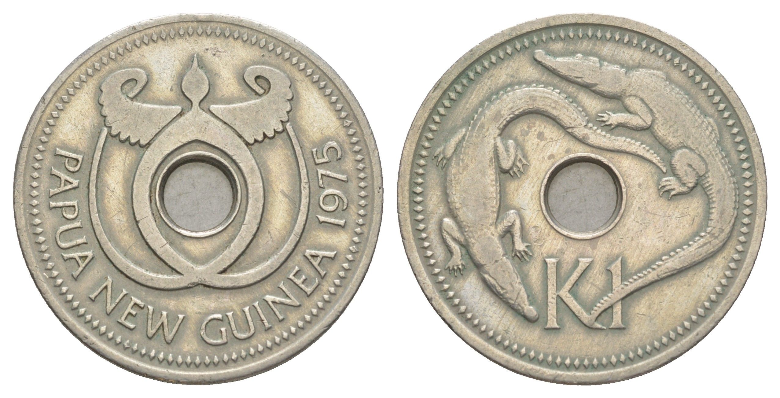 Папуа - Новая Гвинея 1 кина 1975 KM 6 медно-никель 4185-1214
