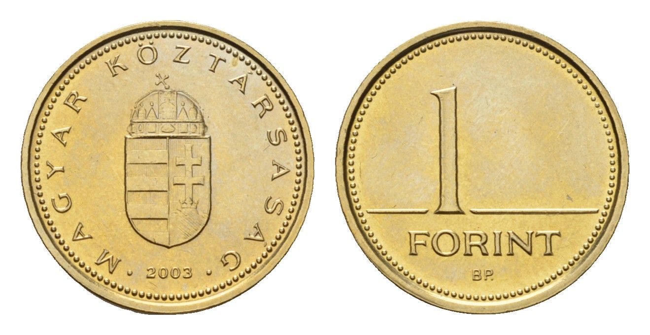 Венгрия 1 форинт 2003 KM 692 никель латунь UNC 105-116