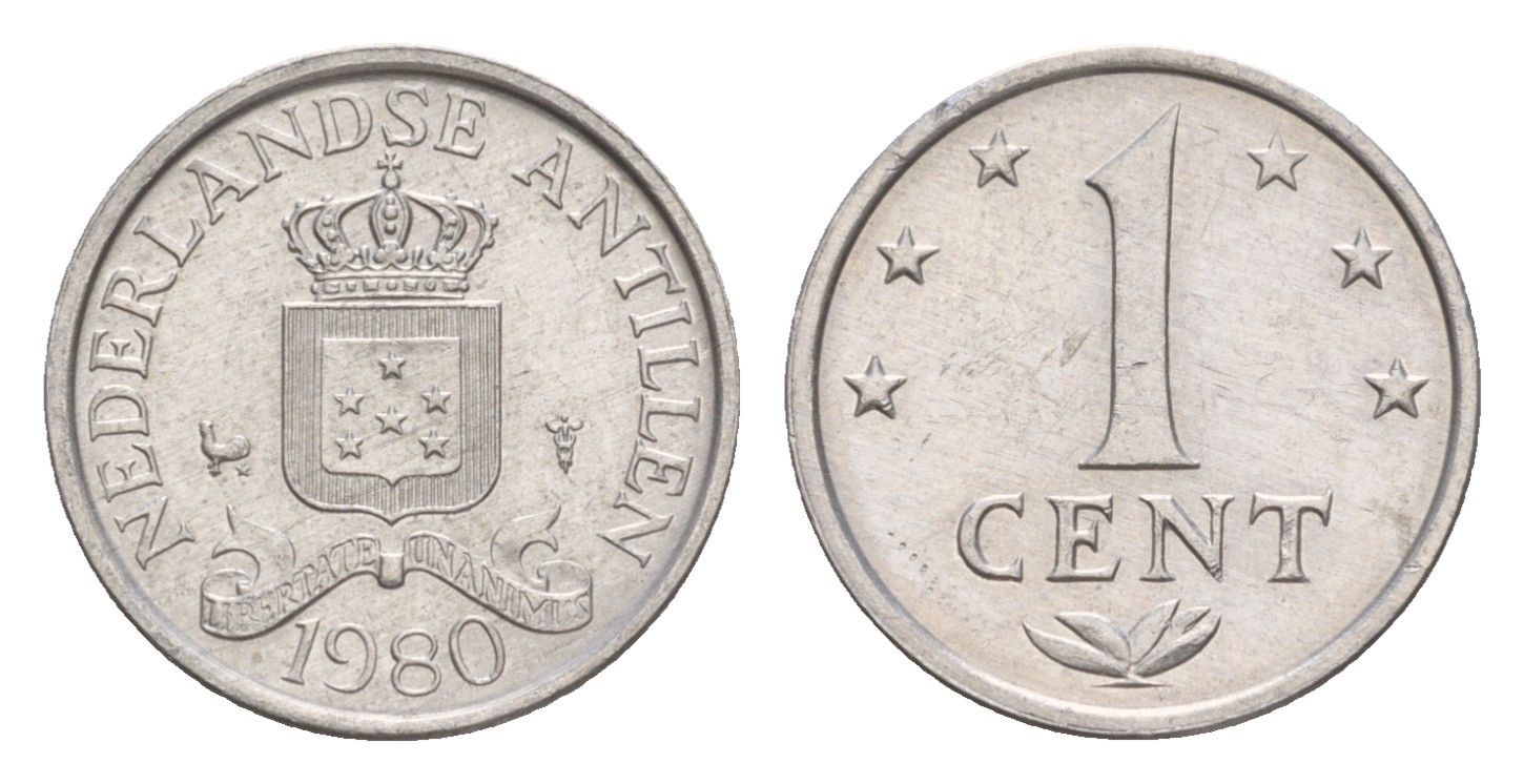Нидерландские Антильские острова (Нидерландские Антилы) 1 цент 1980 Беатрикс (1980-2013) KM 8a алюминий 4649-866
