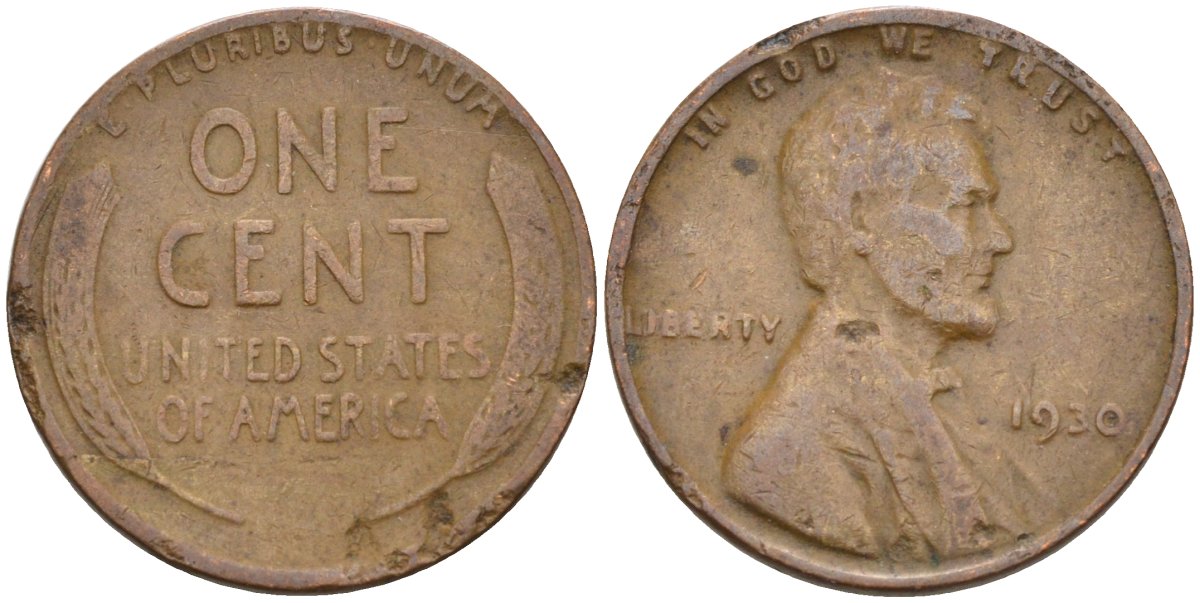 США 1 цент 1930 Линкольн KM 132 бронза 4115-761
