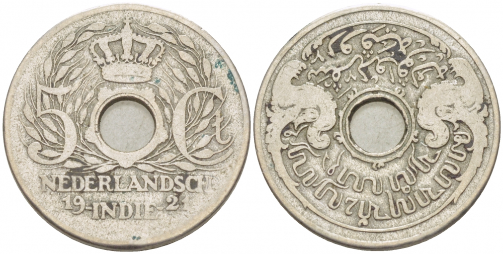 Нидерландская Восточная Индия 5 центов 1921 KM 313 медно-никель 3718-532