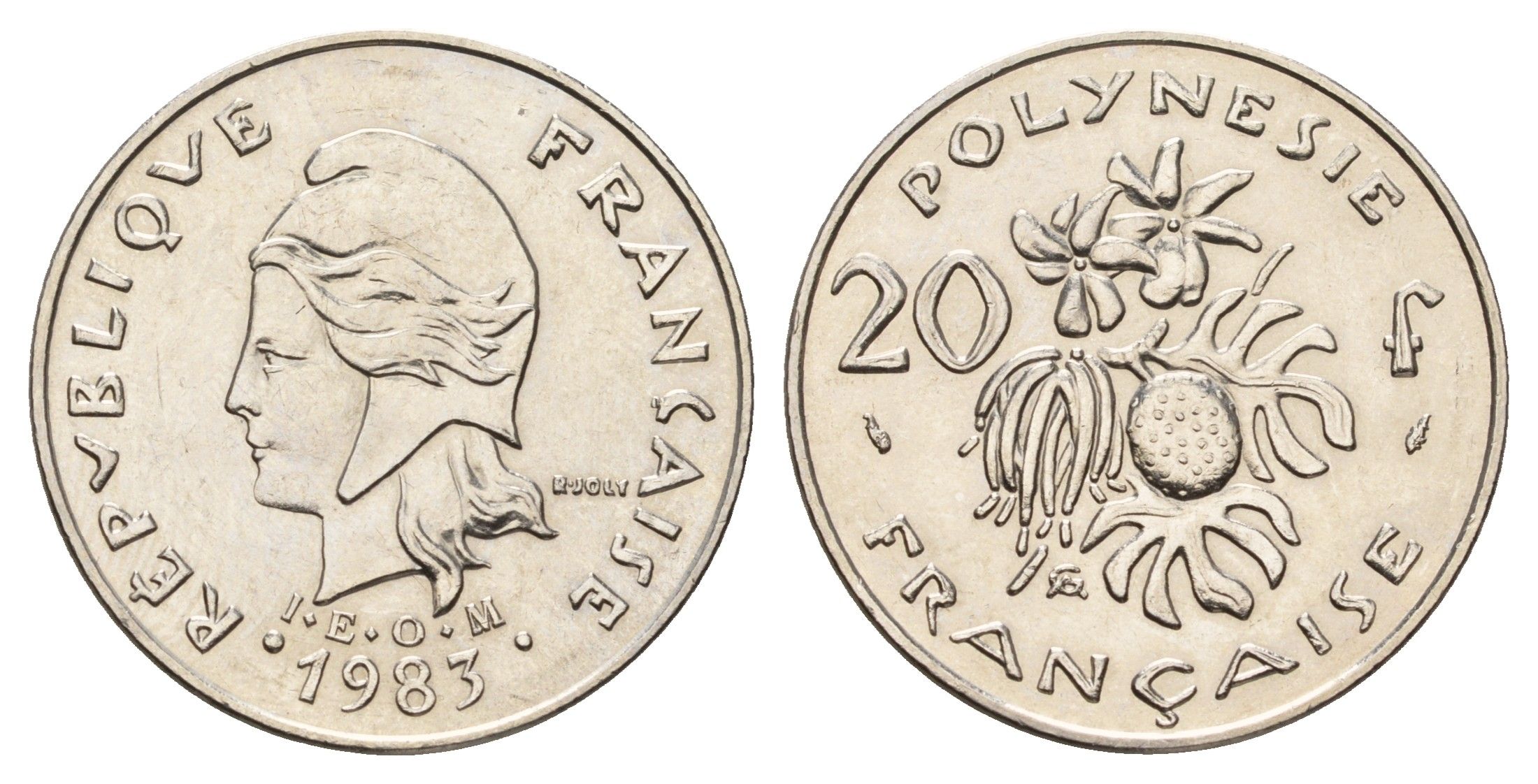 Французская Полинезия 20 франков 1983 KM 9 никель UNC 176-122