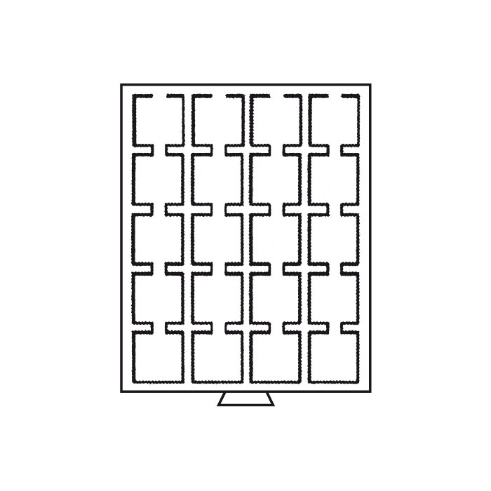 Бокс для монет на 20 ячеек, подходит для капсул Quadrum или монет в холдерах. 310511-1