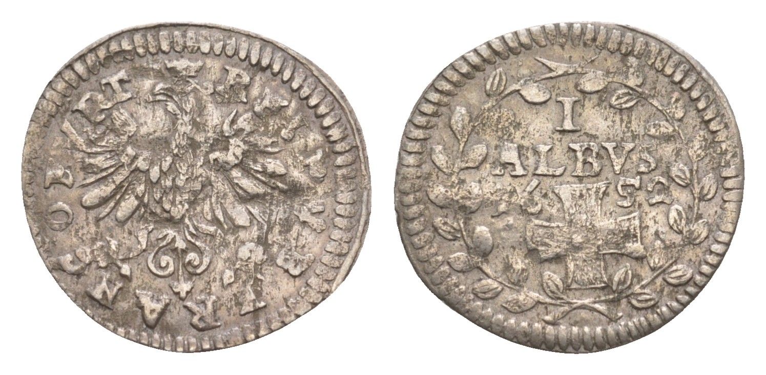 Франкфурт 1 альбус 1652 KM 108.1 серебро 1515-533