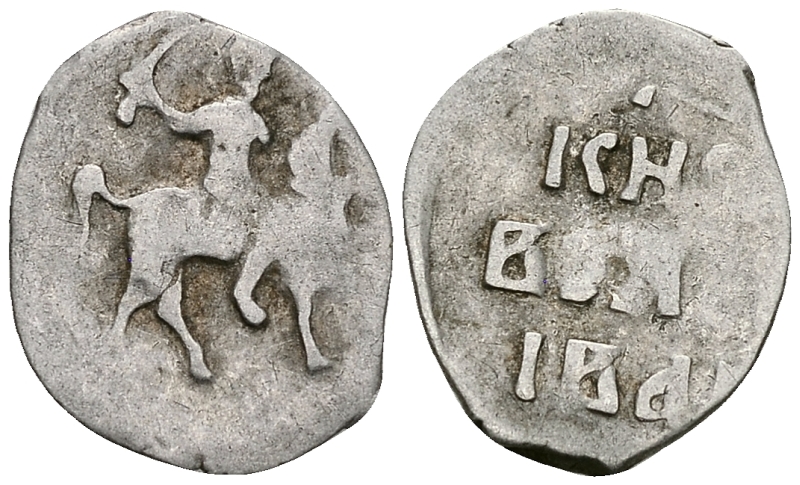 ВЕЛИКОЕ КНЯЖЕСТВО МОСКОВСКОЕ ДЕНГА 1535-1547 ИВАН IV ВАСИЛЬЕВИЧ, МОСКОВСКИЙ МОНЕТНЫЙ ДВОР, 0,34 ГР ГиК №48 серебро 262-664