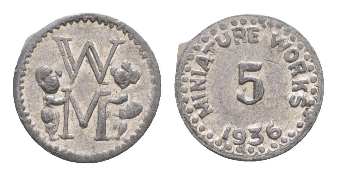 США игровой жетон в 25 центов 1936 диаметр 13 мм, вес 0,3 гр алюминий 4651-1243