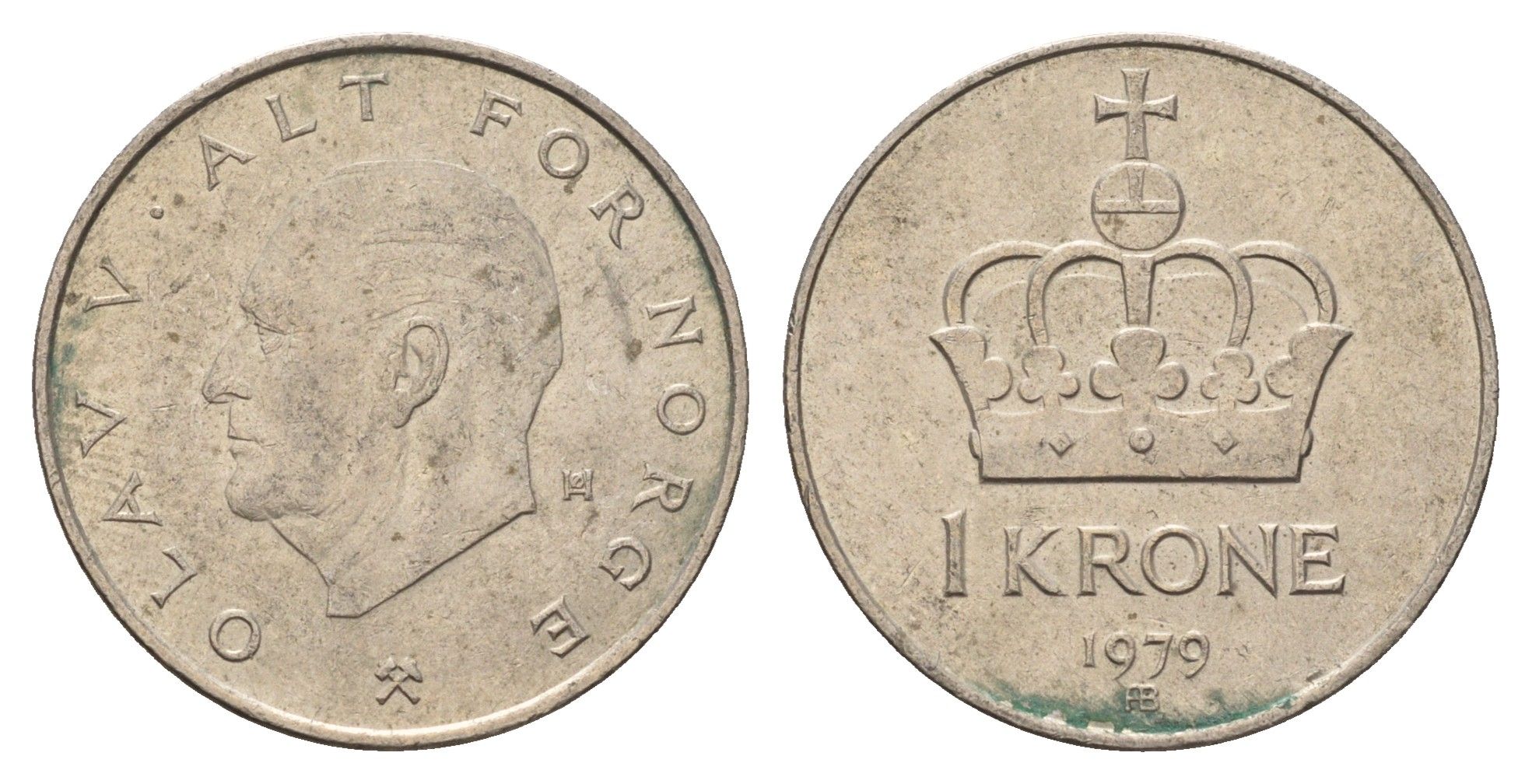Норвегия 1 крона 1979 Улаф V (1957-1991) KM 419 медно-никель 4703-826