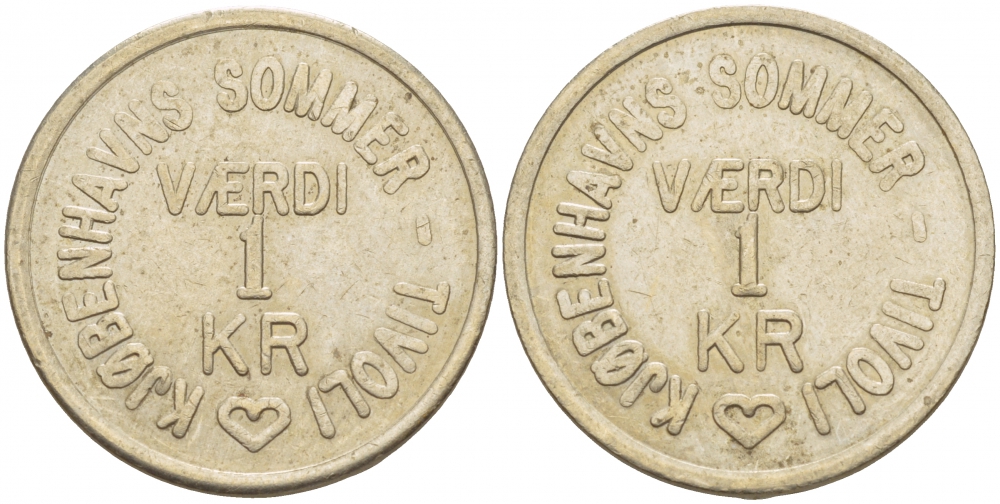 ШВЕЦИЯ ЖЕТОН 1 КРОНА, TIVOLI, SOMMER белый металл 4544-916