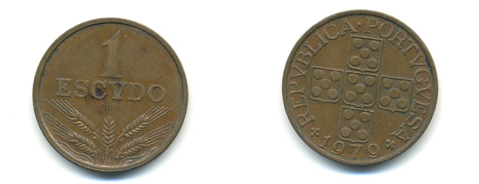 Португалия 1 эскудо 1979 КМ 597 бронза 54-2433