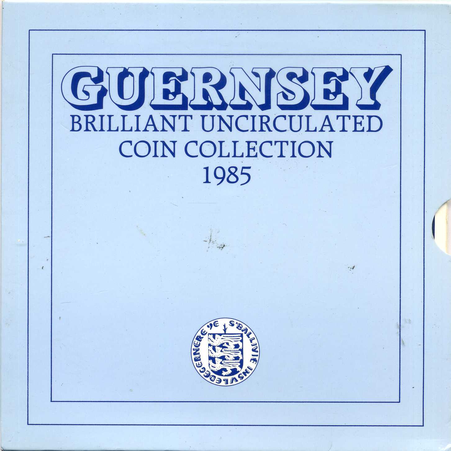 Гернси набор из 7 монет 1985 официальный набор, в оригинальном картонном буклете BUNC 1-4-1-13
