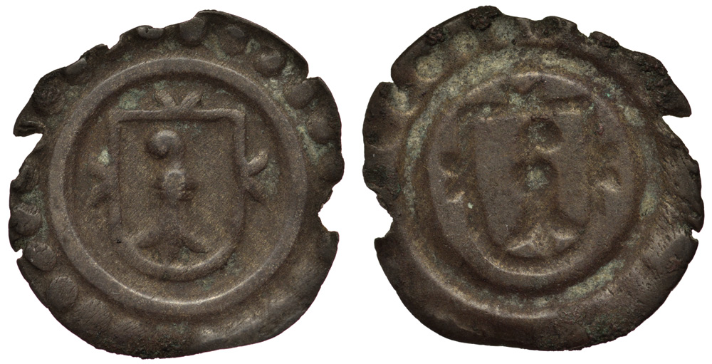 Швейцария, Базель 1 раппен 1614-1622 брактеат DT 1365 серебро    1519-225