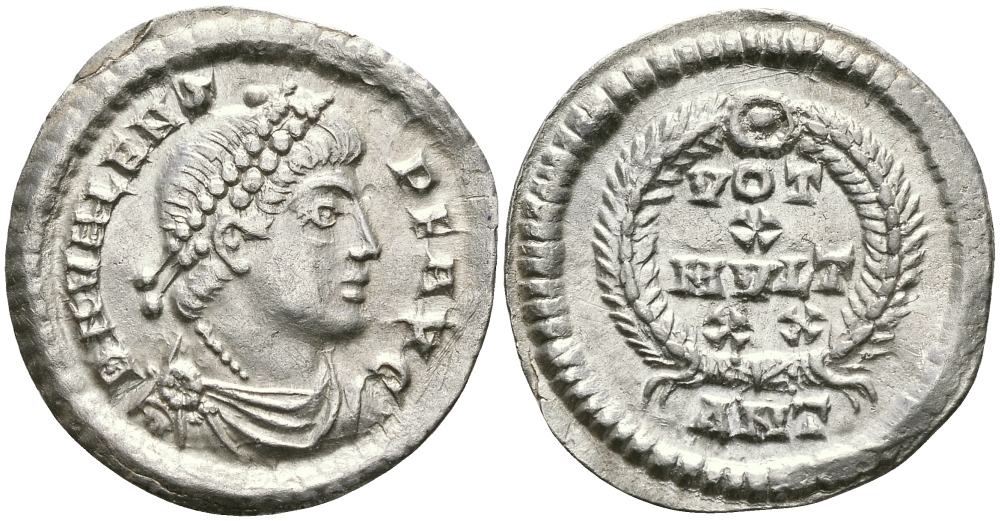 Римская Империя аргентей (силиква) 361 - 375 Валент VOT X MVLT XX Антиохия about Extremely fine RIC 34b серебро 1073-10-93