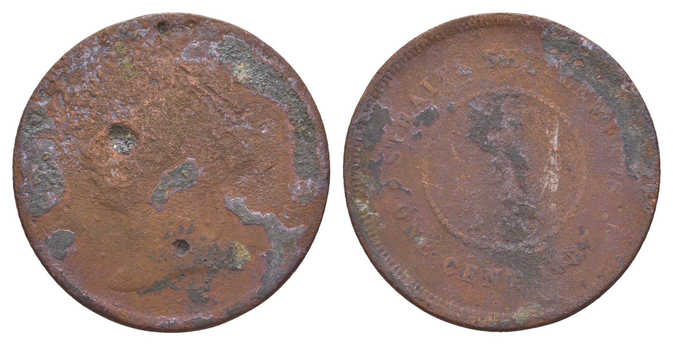 Стрейтс Сетлментс 1 цент 1887 Виктория (1837-1901) KM 16 бронза 4642-414