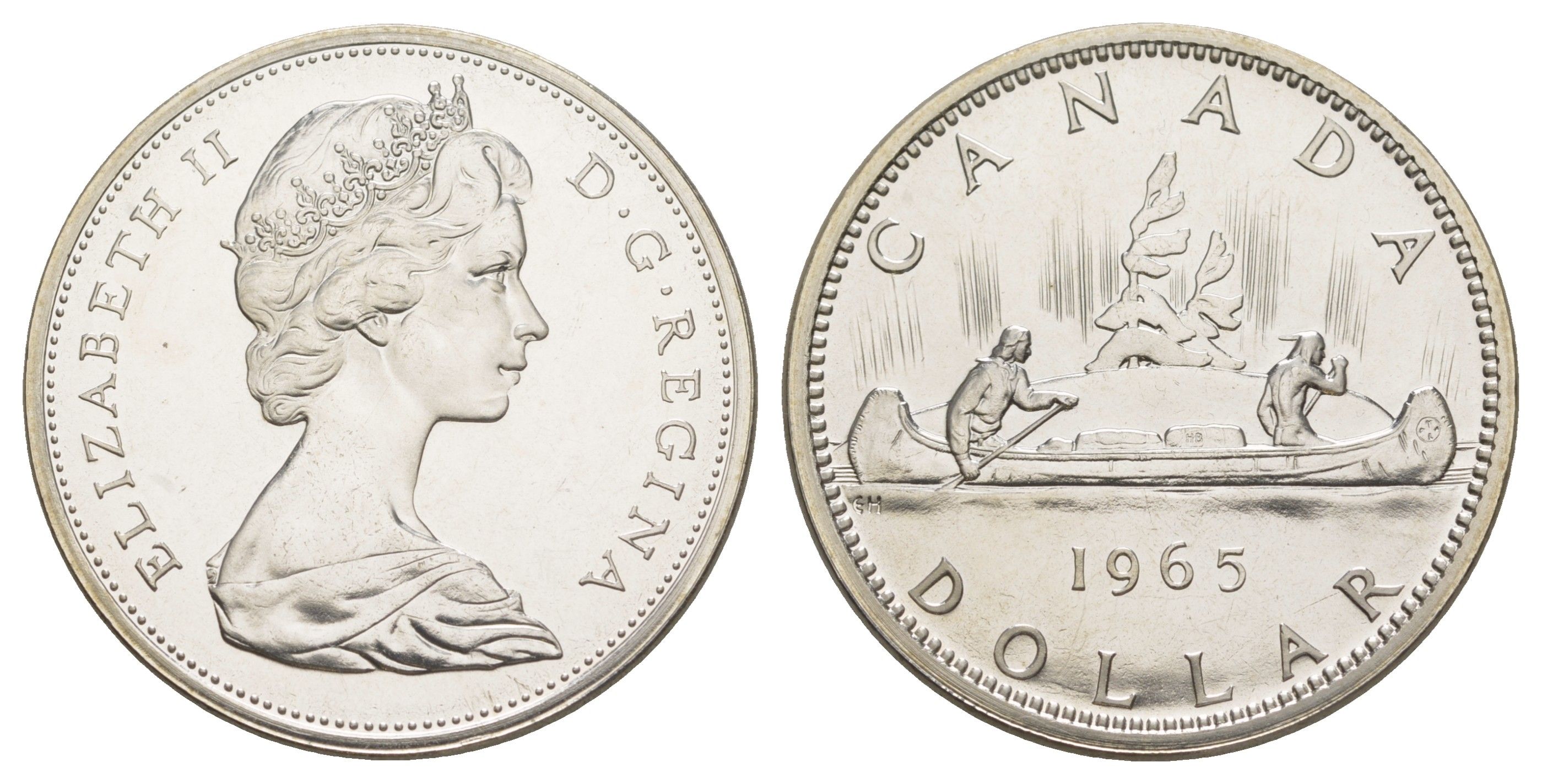 Канада 1 доллар 1965 KM 64.1 серебро BU 11-095-21