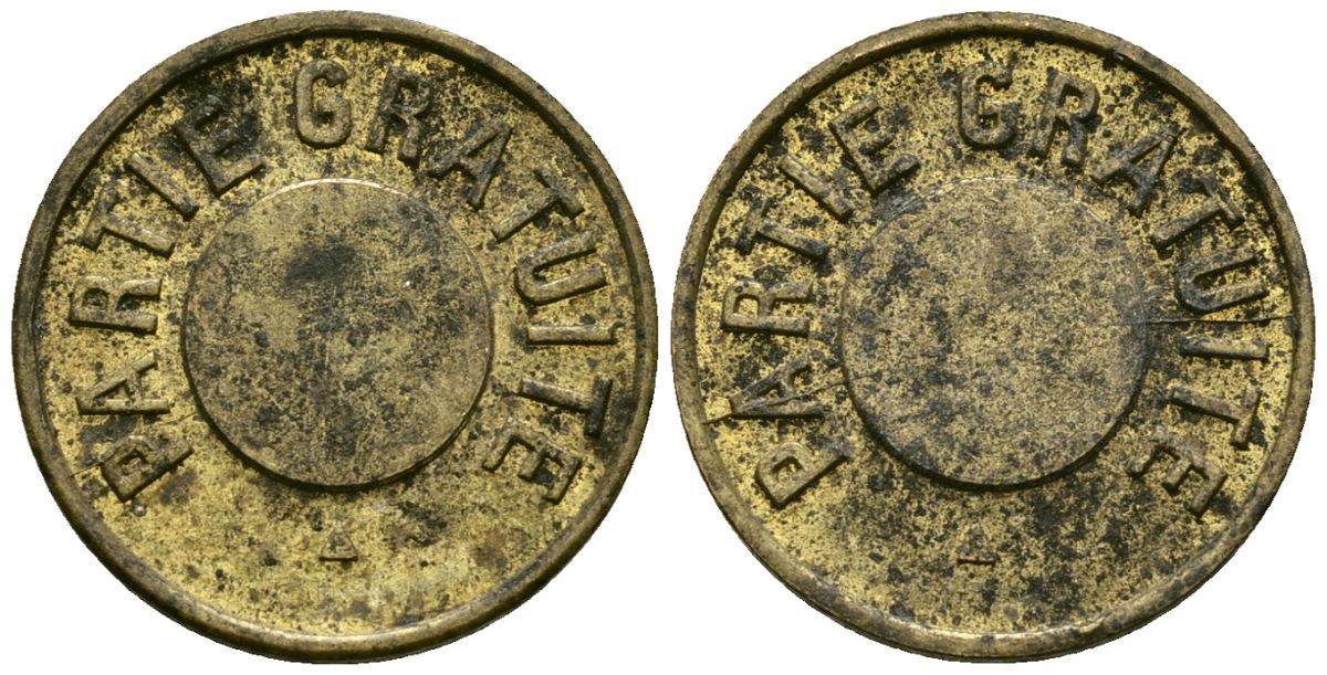 Франция жетон XIX-XX век вход на вечеринку латунь 4166-1336