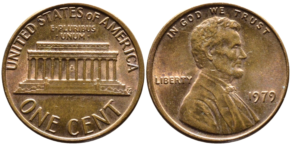 США 1 ЦЕНТ 1979 KM 201 медь-цинк 4379-523