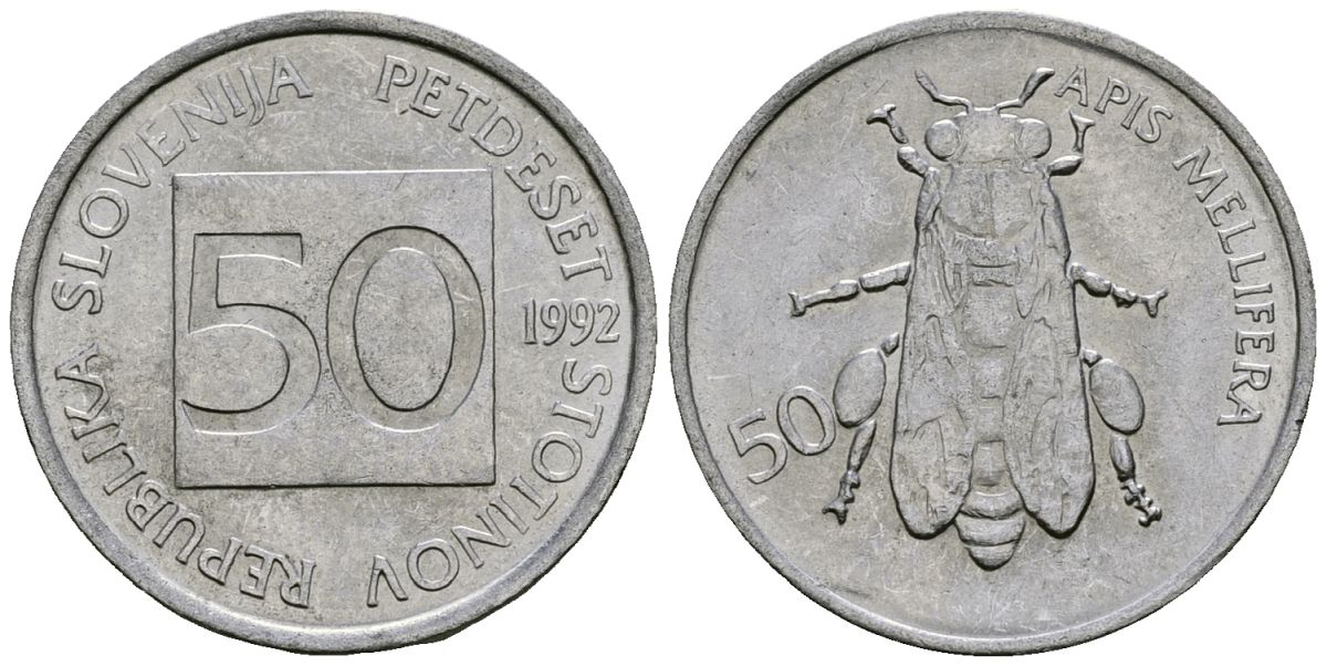 Словения 50 стотинов 1992 KM 3 алюминий 4167-632
