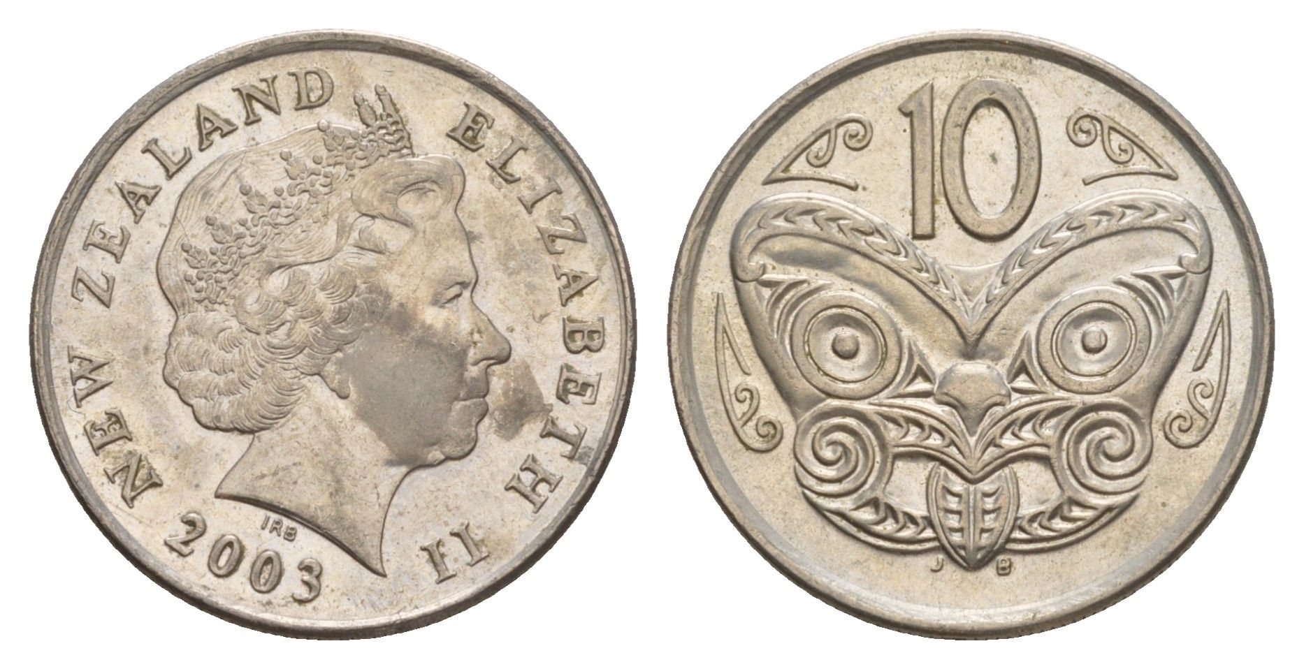 Новая Зеландия 10 центов 2003 KM 117 медно-никель 4182-422