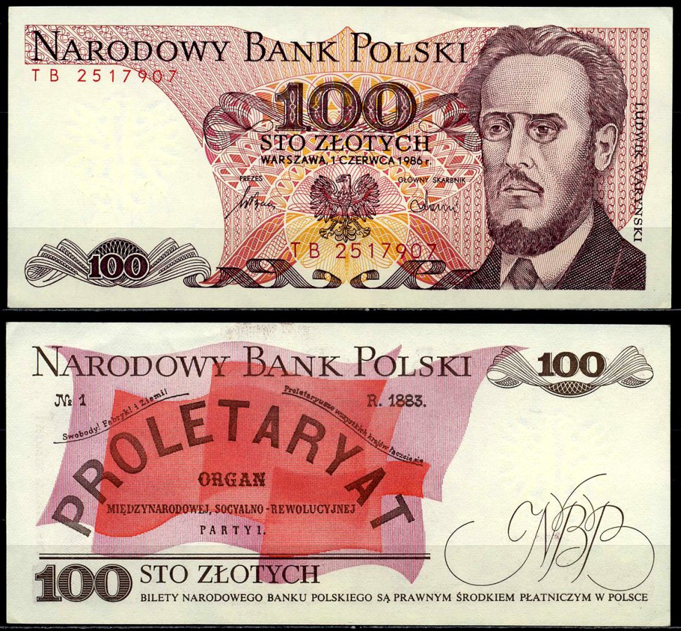 Польша 100 злотых 1986 1 июня 1986, Людвиг-Фаддей Варынский Pick 143е бумага aUNC 6287-19-4-2