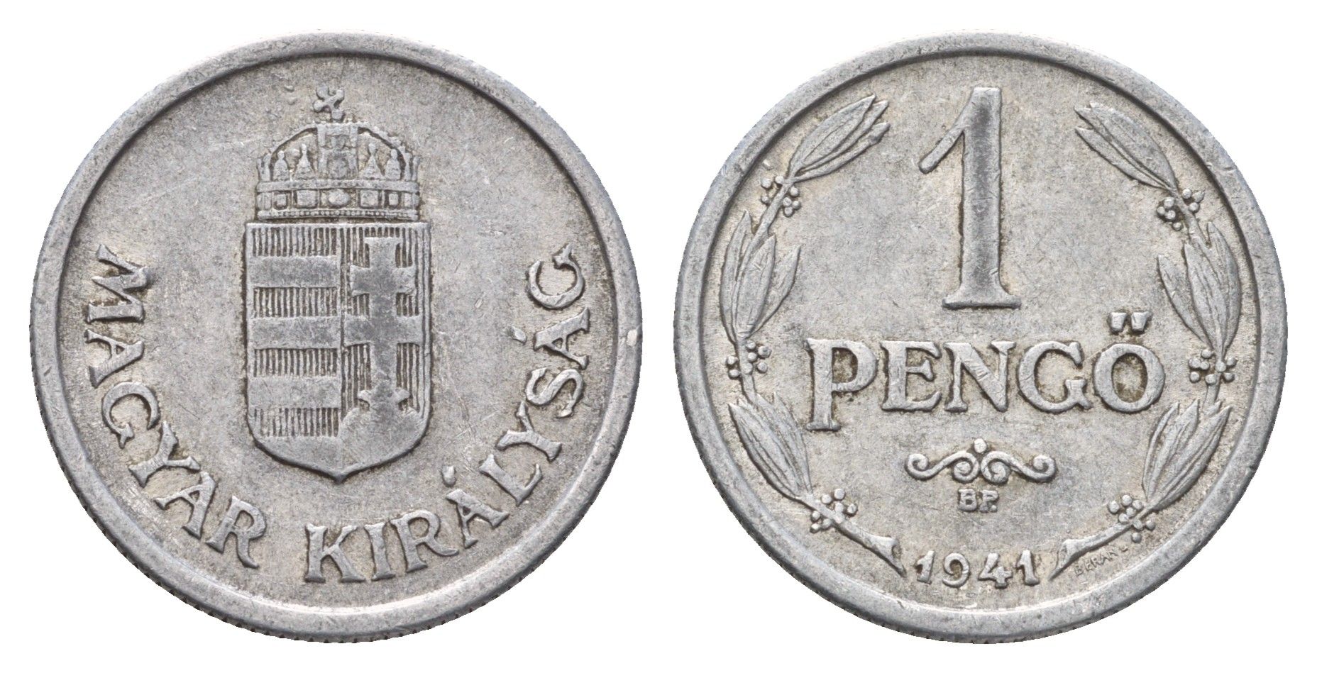 Венгрия 1 пенге 1941 ВР KM 521 алюминий 181-1136