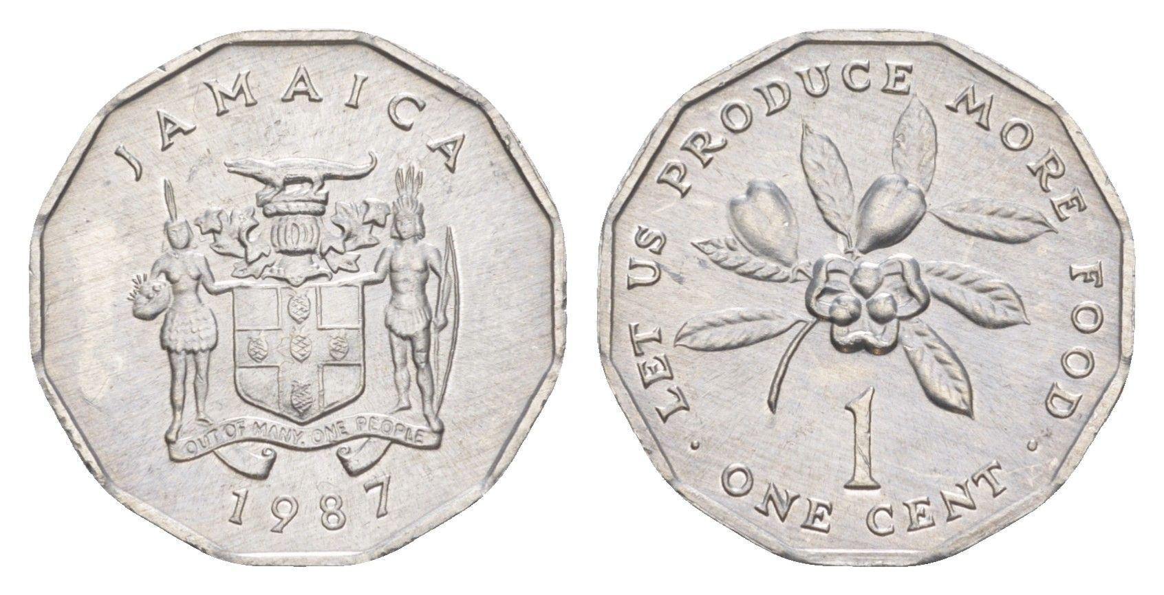 Ямайка 1 цент 1987 KM 64 алюминий UNC 4643-112