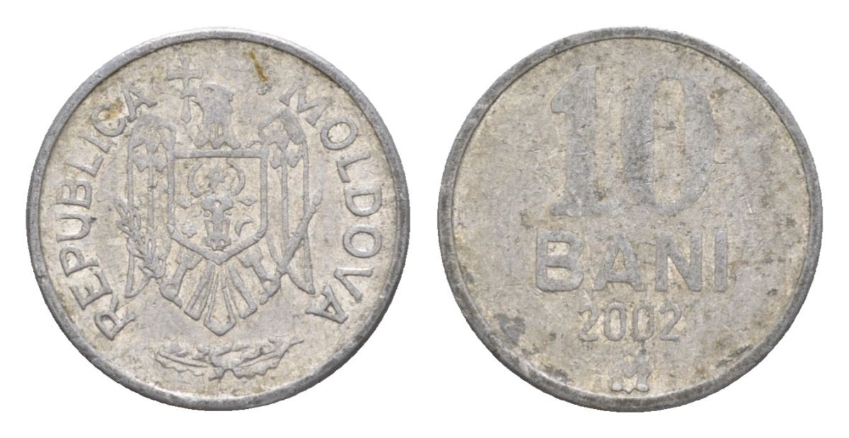 Молдавия (Молдова) 10 бань (бани) 2002 KM 7 алюминий 4632-433