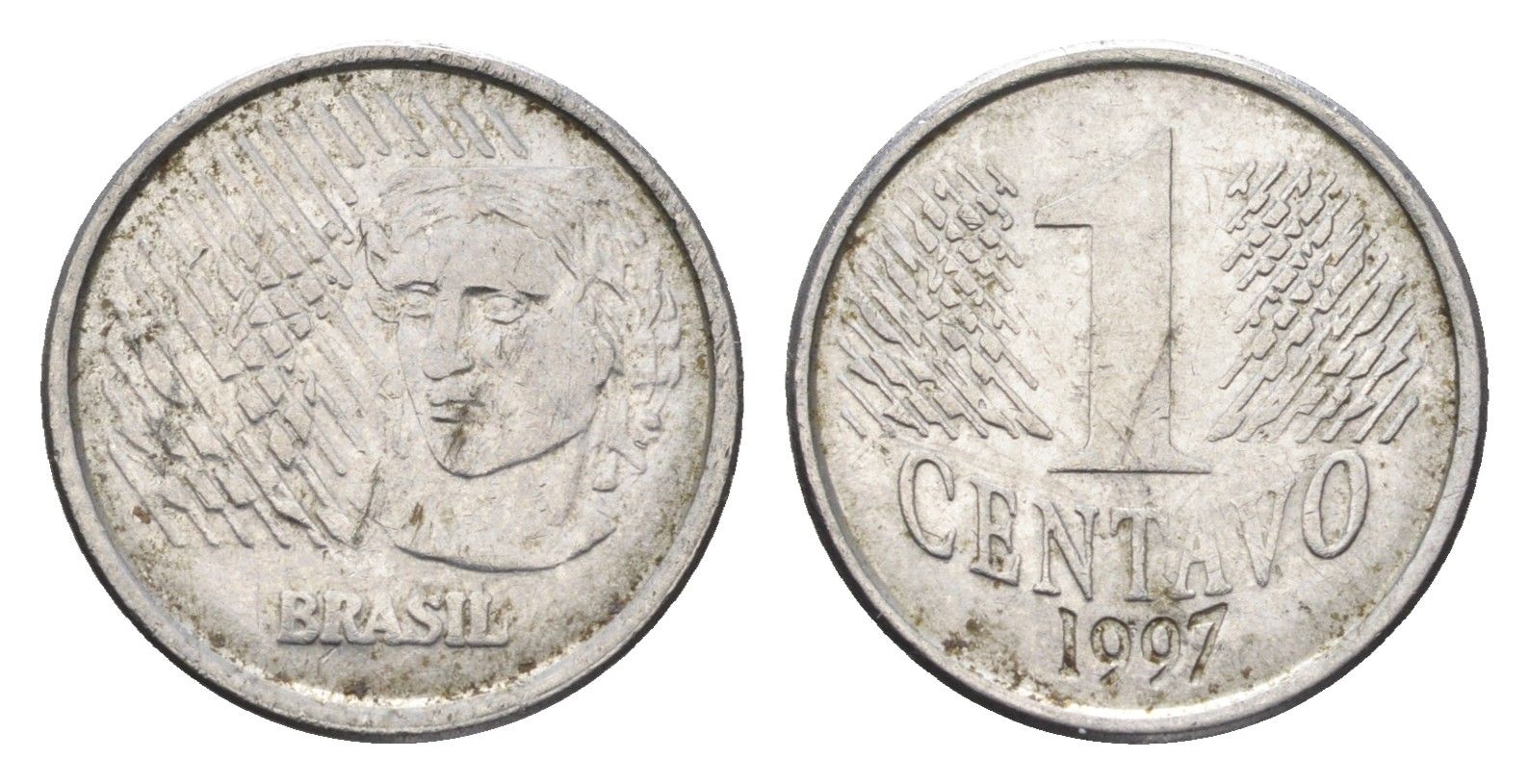 Бразилия 1 сентаво 1997 KM 631 нержавеющая сталь 4664-515