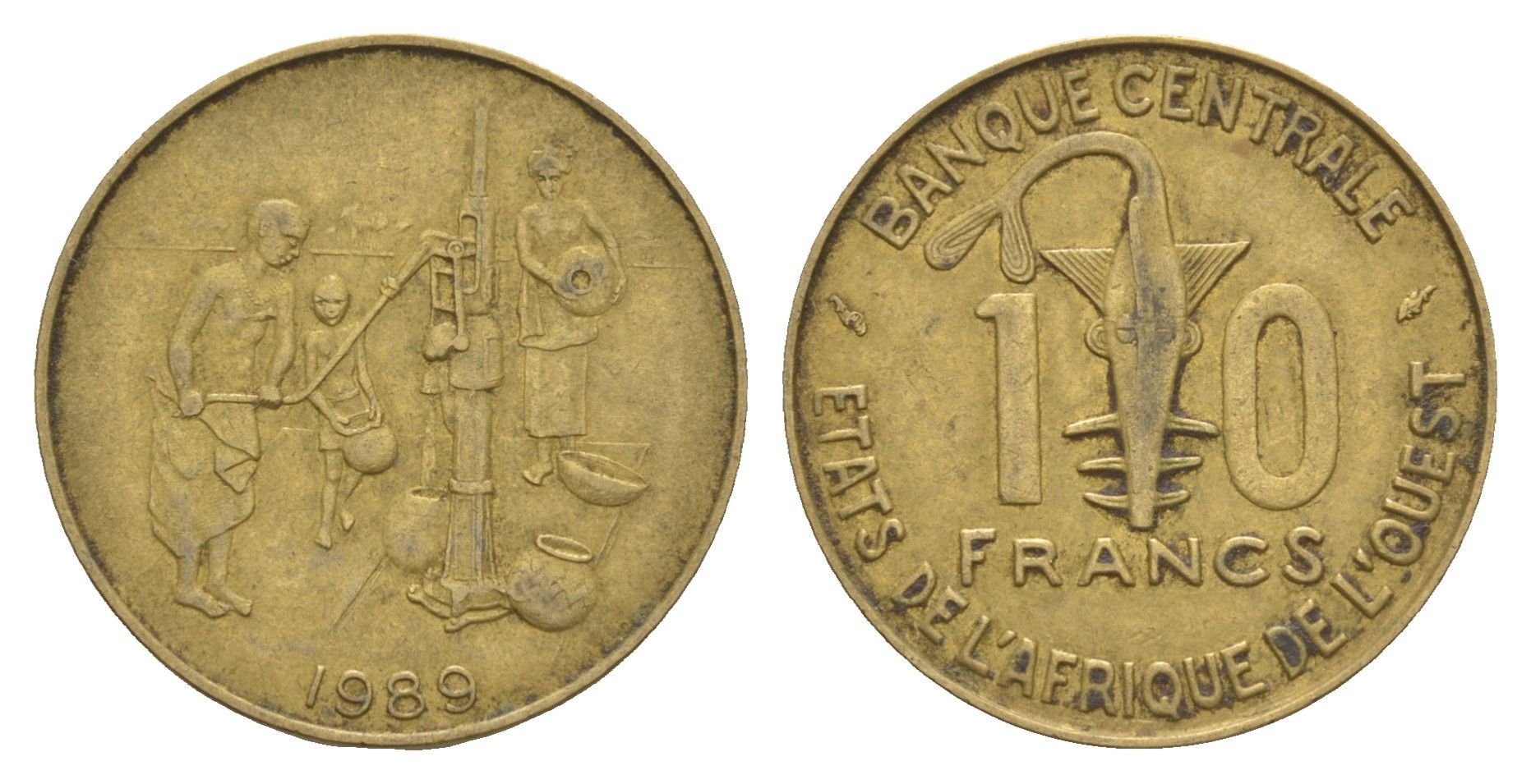 Западная Африка (BCEAO) 10 франков 1989 KM 10 медь алюминий никель 4656-842