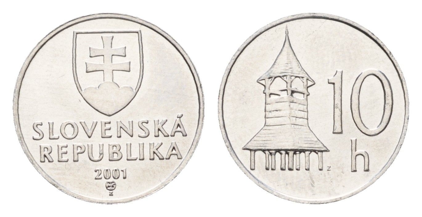 Словакия 10 геллеров 2001 KM 17 алюминий UNC 4685-644