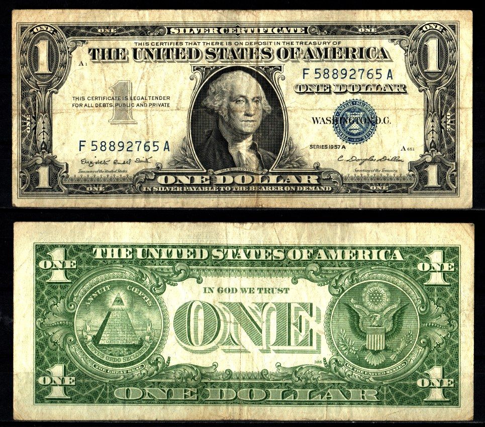 США 1 доллар 1957 Pick 419 a бумага 2119-38-3-1