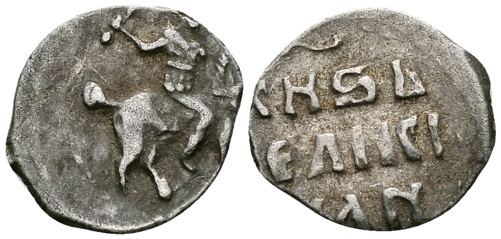 Великое Княжество Московское денга 1535 - 1547 Иван IV Васильевич, Московский монетный двор, 0,33 грамм ГиК №21 серебро 262-1036