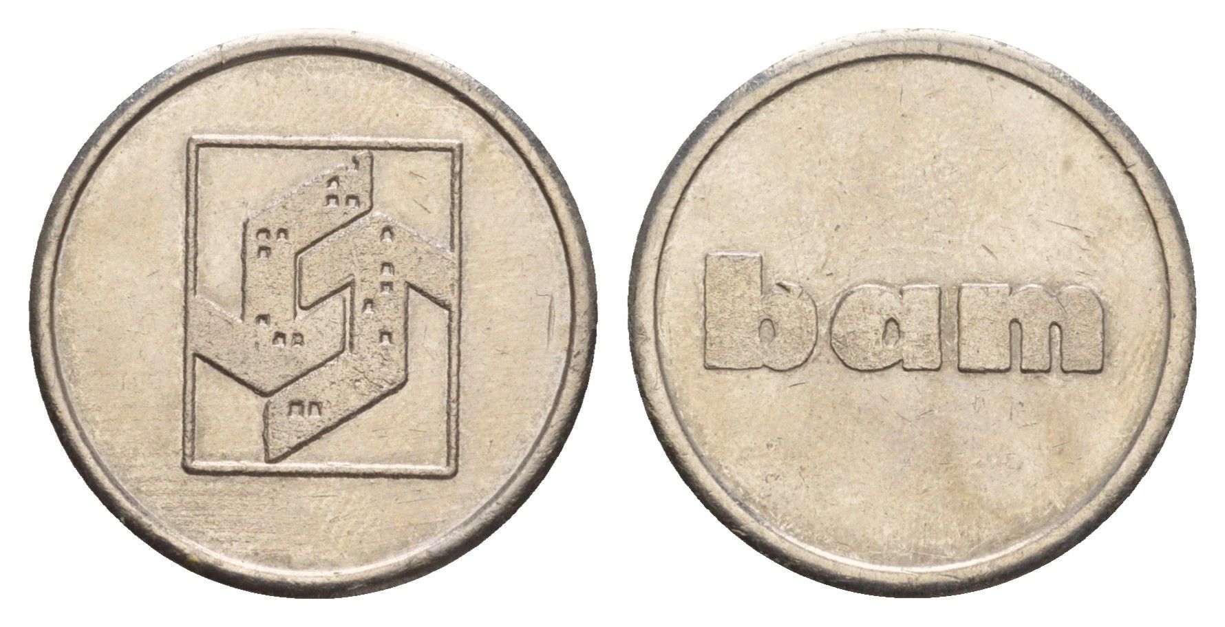 Бельгия парковочный жетон Bam диаметр 22 мм, вес 5 гр медно-никель 4656-523