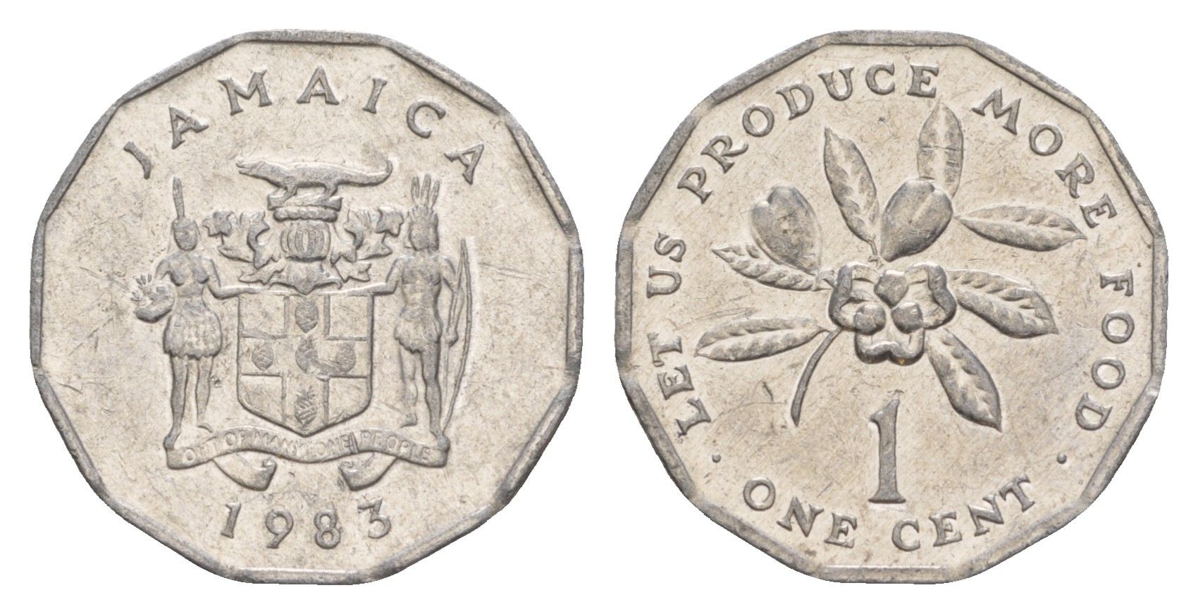 Ямайка 1 цент 1983 KM 64 алюминий 4649-1049