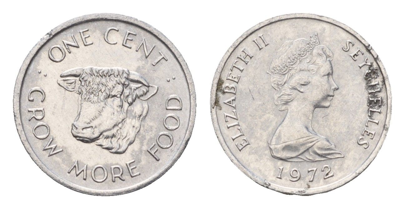 Сейшельские острова (Сейшелы) 1 цент 1972 ФАО - Выращивайте больше еды KM 17 алюминий 4674-627