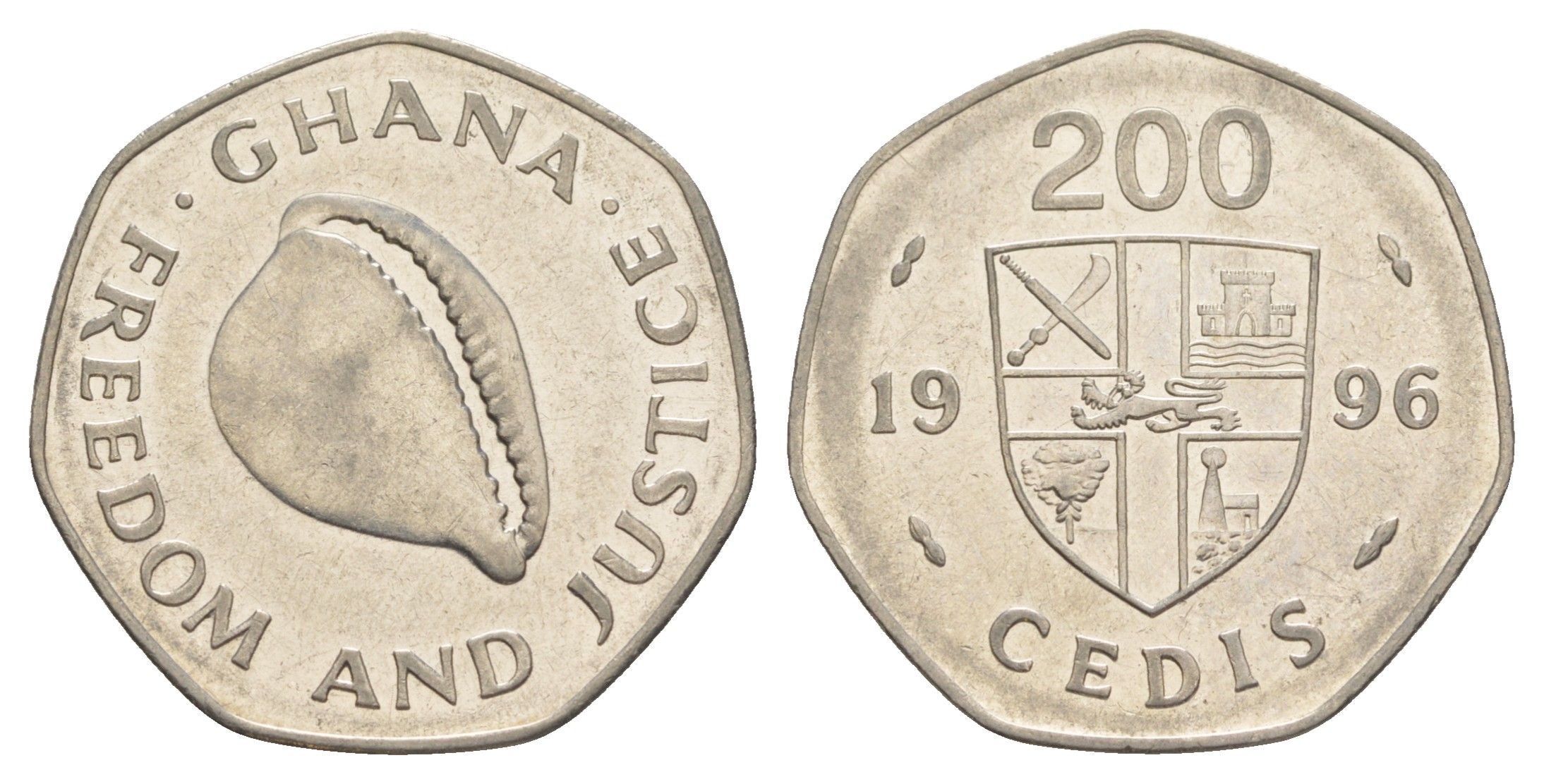 Гана 200 седи 1996 KM 35 сталь плакированная никелем 4642-147