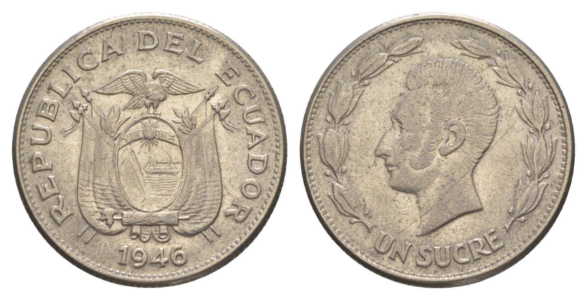 Эквадор 1 сукре 1946 KM 78.2 никель 4641-632