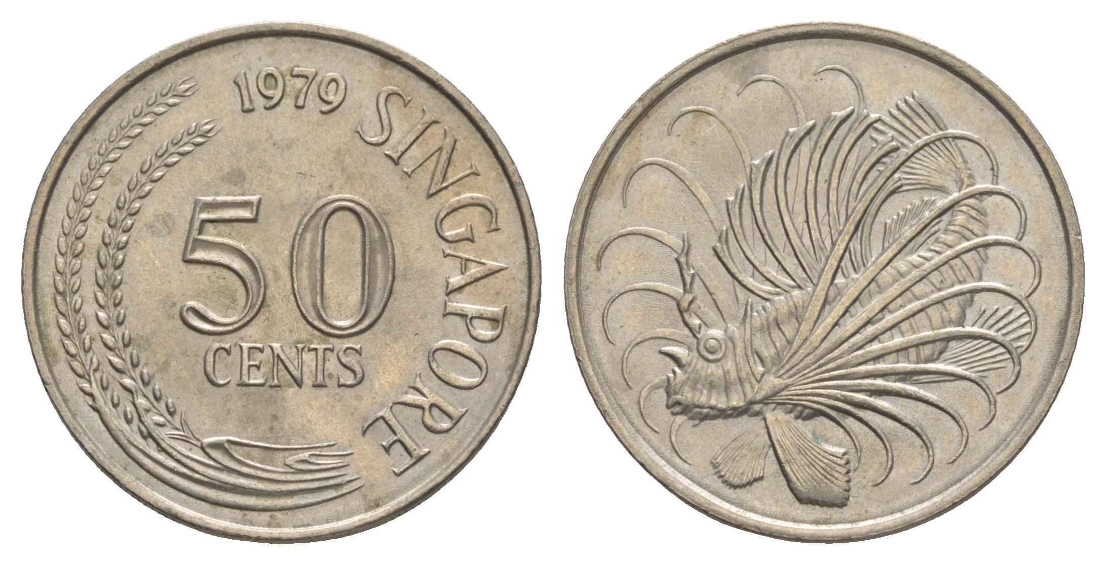 Сингапур 50 центов 1979 KM 5 медно-никель 4638-1242