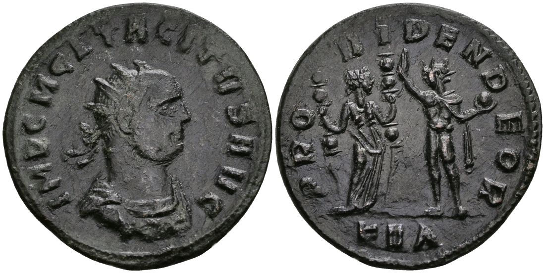 Римская Империя аврелианиан 275 - 276 Тацит PROVIDEN DEOR Сердика Good Very fine /about Extremely fine RIC 195 бронза 1073-3-8-4